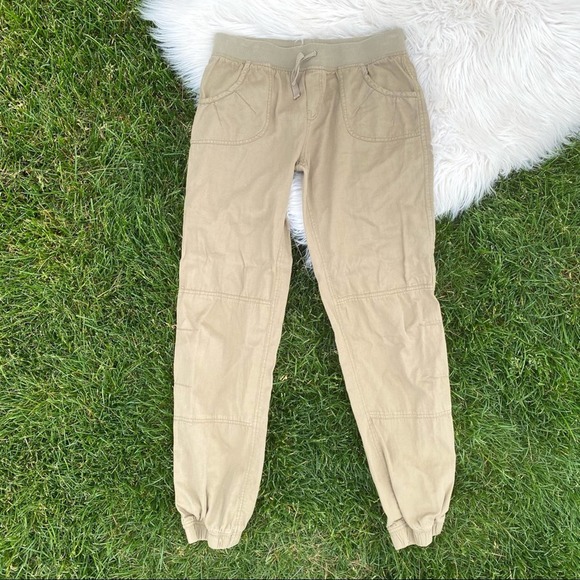 Girls Garnet Hill Kids khaki joggers size 14 - Picture 1 of 5